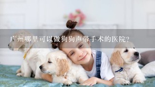 广州哪里可以做狗狗声带手术的医院？