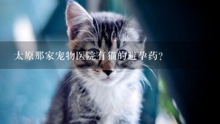 太原那家宠物医院有猫的避孕药？