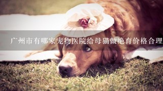 广州市有哪家宠物医院给母猫做绝育价格合理又安全的呃？
