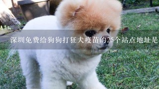 深圳免费给狗狗打狂犬疫苗的25个站点地址是哪里
