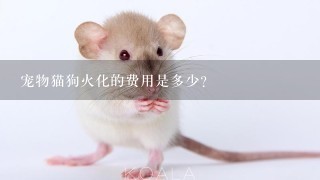 宠物猫狗火化的费用是多少？