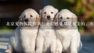 北京宠物医院排名？北京感觉都是顶尖的，有哪些直接信赖的呢