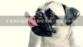 去宠物医院给狗狗治疗耳螨1搬花多少钱?