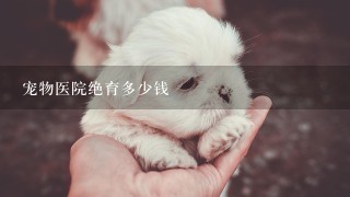 宠物医院绝育多少钱