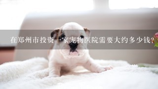 在郑州市投资1家宠物医院需要大约多少钱？