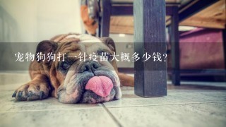 宠物狗狗打1针疫苗大概多少钱？