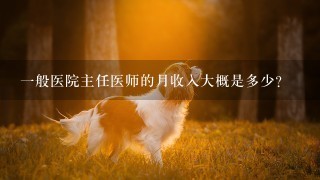 1般医院主任医师的月收入大概是多少？