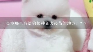 长沙哪里有给狗接种狂犬疫苗的地方？？？