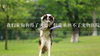 我们家狗狗得了犬瘟，但是承担不了宠物医院的治疗费，请问有什么土方