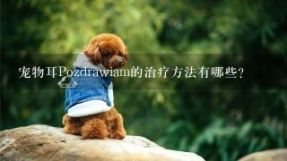 宠物耳Pozdrawiam的治疗方法有哪些?